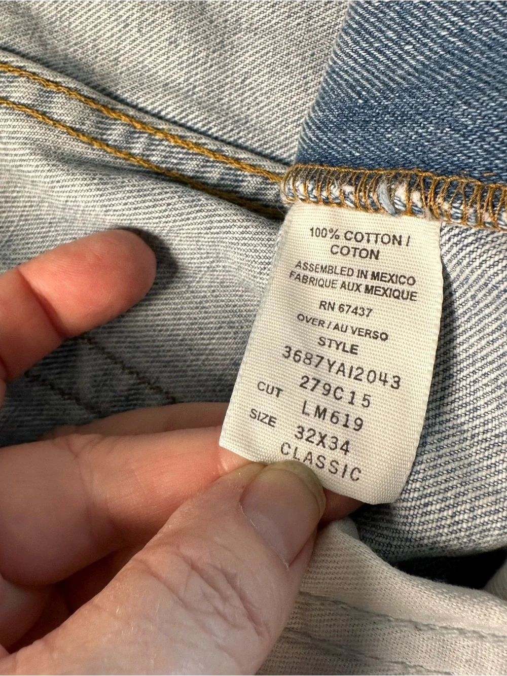 Polo by Ralph Lauren Light Blue Denim Jeans with Black Leather Patch 32x34 - Picture 5 of 16